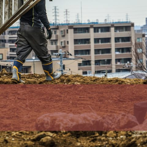 土木工事の作業員
